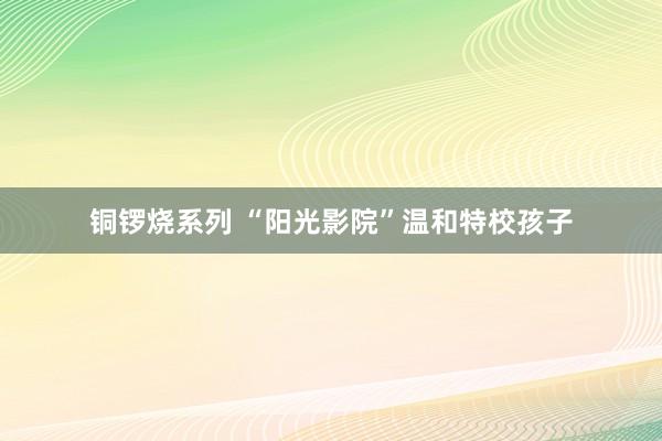 铜锣烧系列 “阳光影院”温和特校孩子