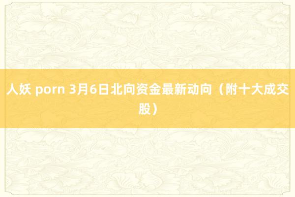 人妖 porn 3月6日北向资金最新动向（附十大成交股）